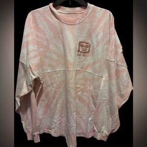 Disney Parks Walt Disney World Pink and White Glitter Spirit Jersey Size M